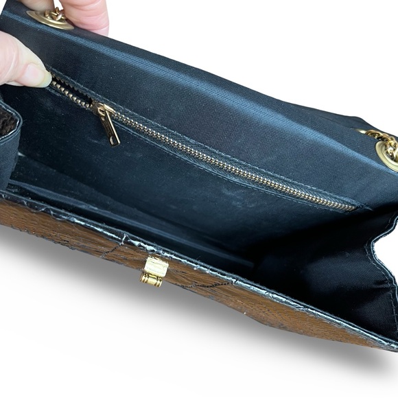 1960’s Vintage Chain Strap Genuine Snakeskin Handbag Unbranded Exotic Skin Bag - Picture 9 of 9